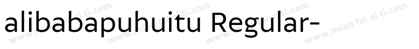 alibabapuhuitu Regular字体转换